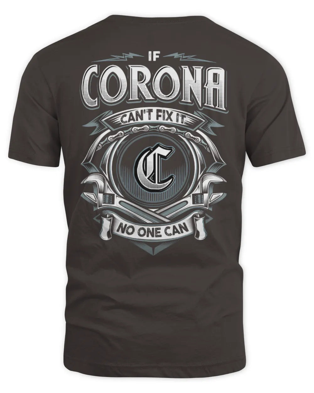 CORONA AP81-K4-626 - Personalized Ahmed Quote Apparel “If Ahmed Can't Fix It, No One Can” - Unisex Standard T-Shirt - Dark Chocolate