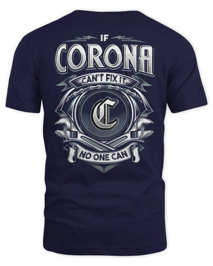 CORONA AP81-K4-626 - Personalized Ahmed Quote Apparel “If Ahmed Can't Fix It, No One Can” - Unisex Standard T-Shirt - Navy