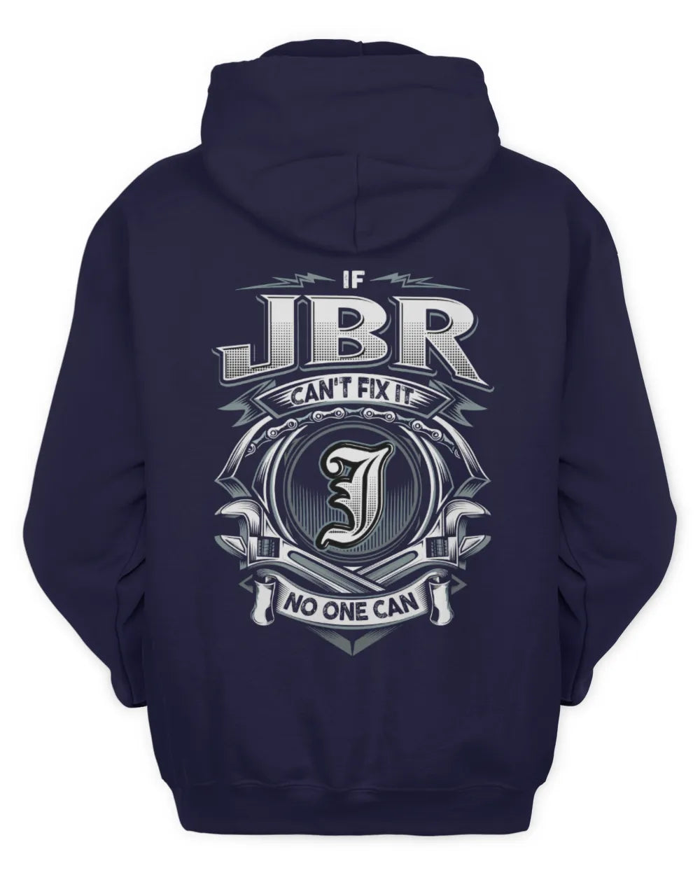 JBR AP81-K4-626 - Personalized Ahmed Quote Apparel “If Ahmed Can't Fix It, No One Can” - Unisex Hoodie - Navy