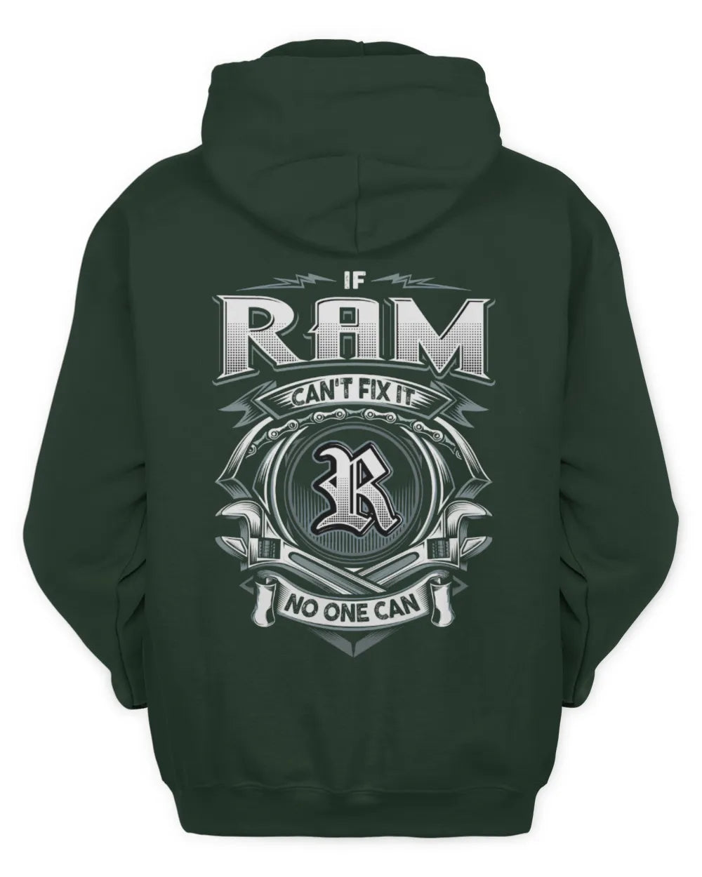 RAM AP81-K4-626 - Personalized Ahmed Quote Apparel “If Ahmed Can't Fix It, No One Can” - Unisex Hoodie - Forest Green