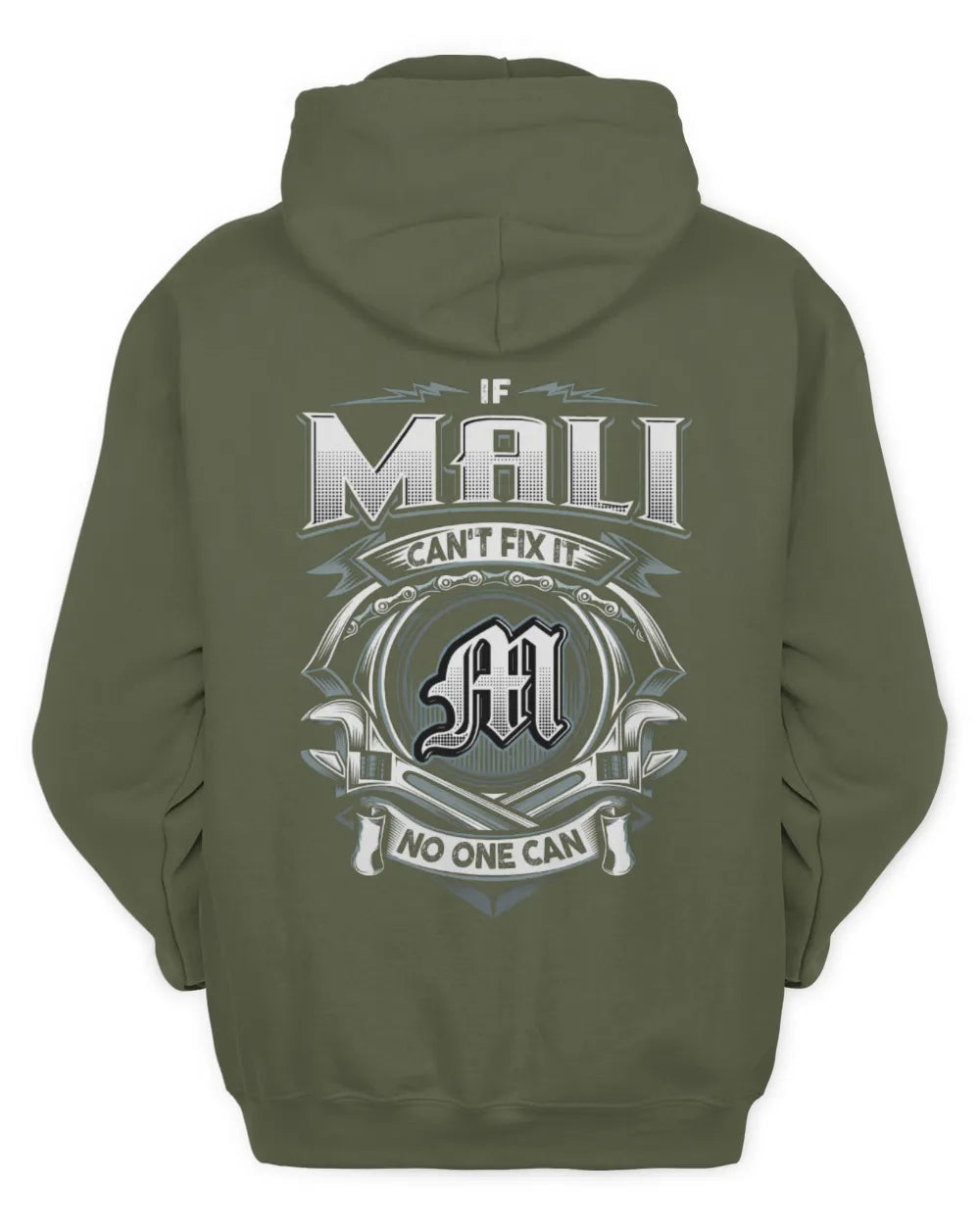 MALI AP81-K4-626 - Personalized Ahmed Quote Apparel “If Ahmed Can't Fix It, No One Can” - Unisex Hoodie - Military Green