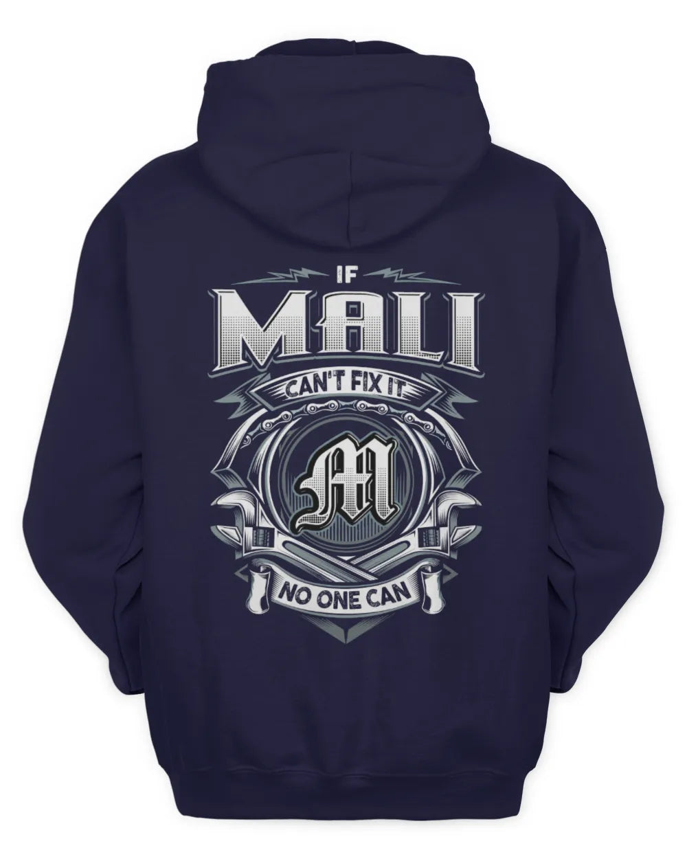 MALI AP81-K4-626 - Personalized Ahmed Quote Apparel “If Ahmed Can't Fix It, No One Can” - Unisex Hoodie - Navy
