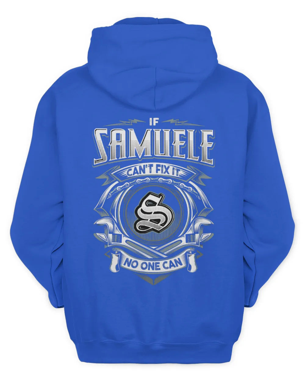 SAMUELE AP81-K4-626 - Personalized Ahmed Quote Apparel “If Ahmed Can't Fix It, No One Can” - Unisex Hoodie - Royal