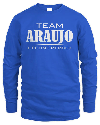 ARAUJO BL62-K4-128 - Personalized “Team NAME Lifetime Member” - Men's Long Sleeved T-Shirt - Royal