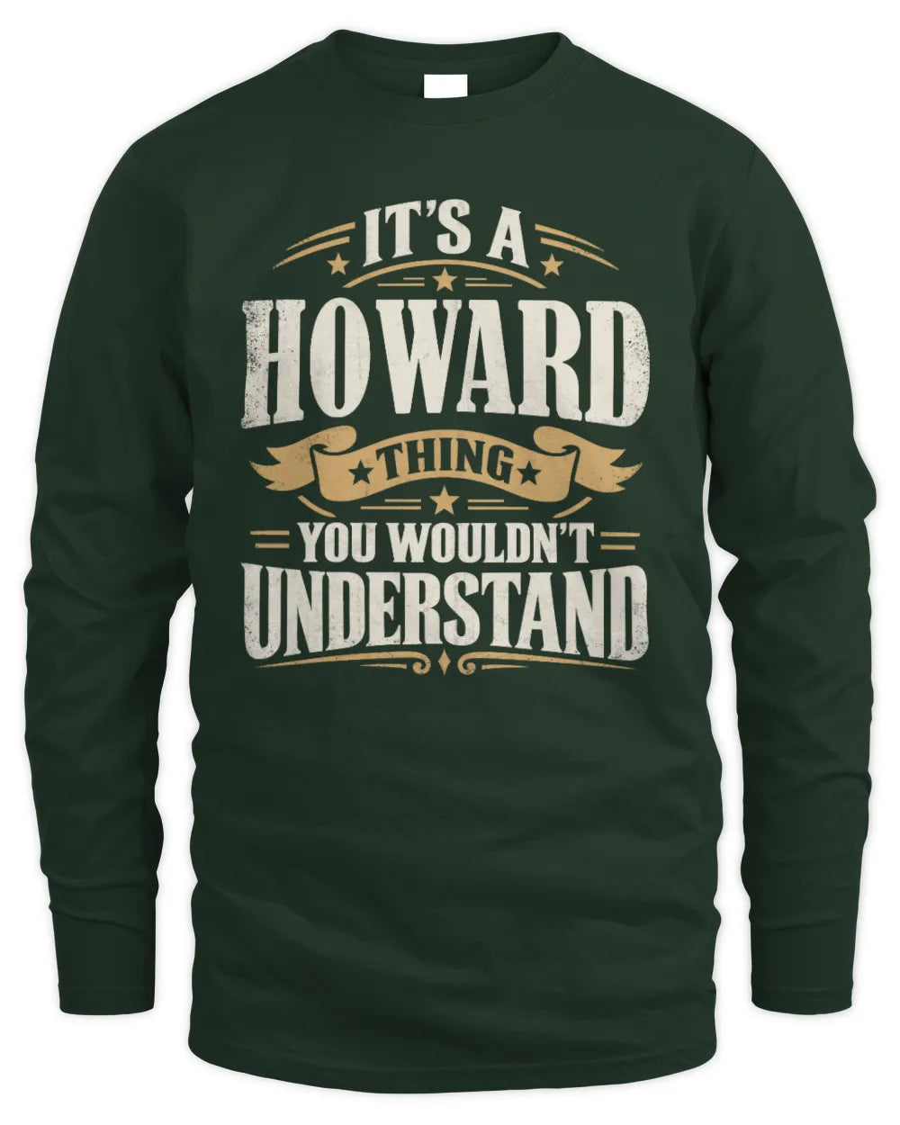 HOWARD P08 TH51 - Personalized “It’s a/an [NAME] Thing – You Wouldn’t Understand” Shirt - Men's Long Sleeved T-Shirt - Forest Green
