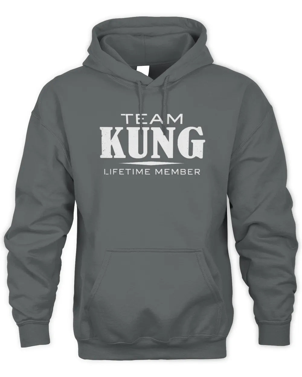 KUNG BL62-K4-128 - Personalized “Team NAME Lifetime Member” - Unisex Hoodie - Charcoal