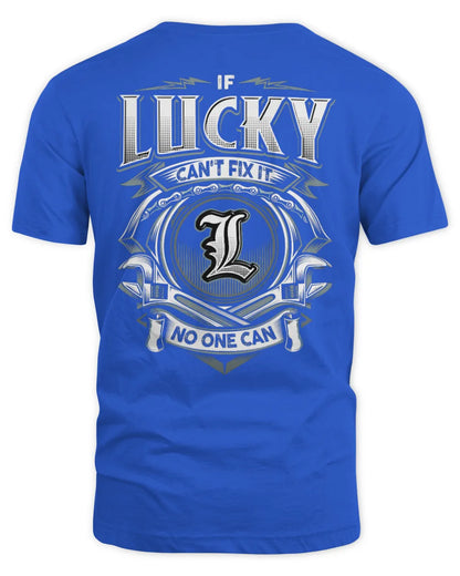 LUCKY AP81-K4-626 - Personalized Ahmed Quote Apparel “If Ahmed Can't Fix It, No One Can” - Unisex Standard T-Shirt - Royal