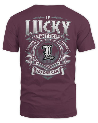 LUCKY AP81-K4-626 - Personalized Ahmed Quote Apparel “If Ahmed Can't Fix It, No One Can” - Unisex Standard T-Shirt - Maroon