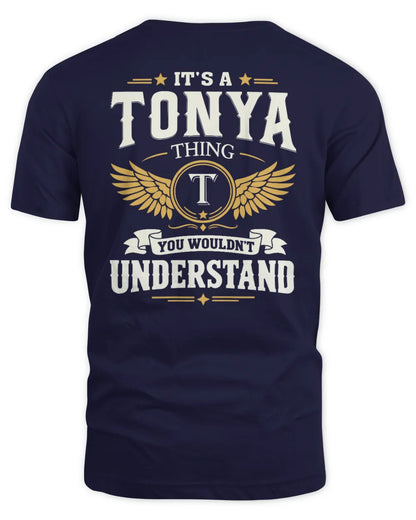TONYA KT06-M008 It’s a [NAME] Thing – You Wouldn’t Understand | Personalized Vintage T-Shirt - Unisex Standard T-Shirt - Navy