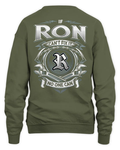 RON AP81-K4-626 - Personalized Ahmed Quote Apparel “If Ahmed Can't Fix It, No One Can” - Unisex Sweatshirt - Military Green