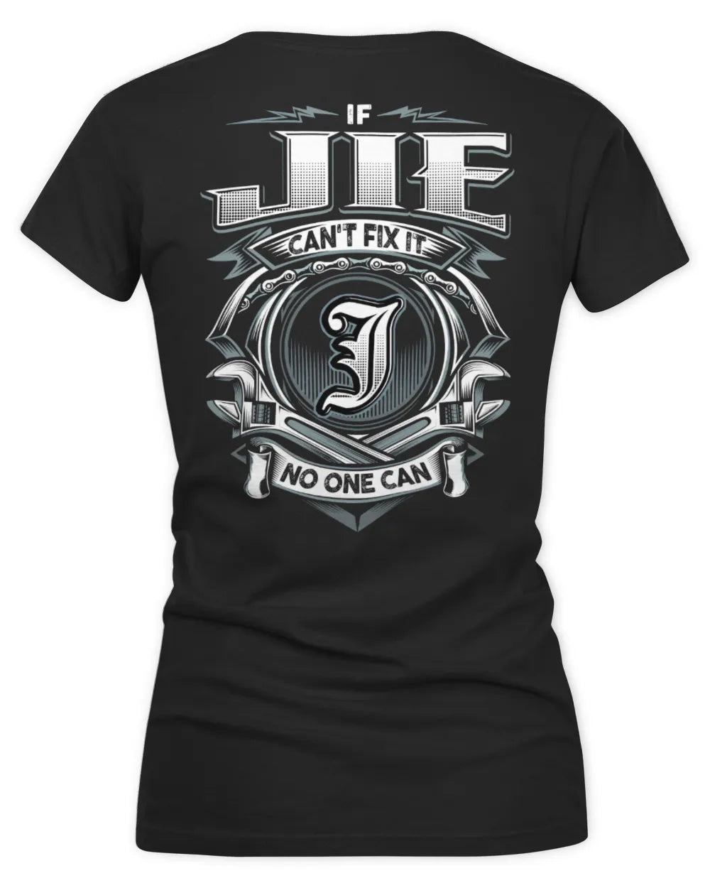 JIE AP81-K4-626 - Personalized Ahmed Quote Apparel “If Ahmed Can't Fix It, No One Can” - Women's V-Neck T-Shirt - Black