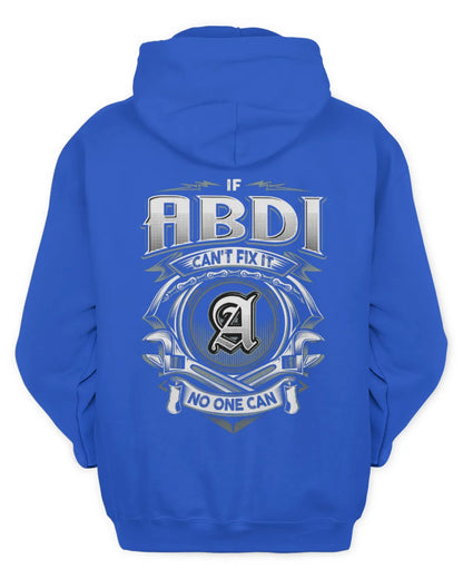 ABDI AP81-K4-626 - Personalized Ahmed Quote Apparel “If Ahmed Can't Fix It, No One Can” - Unisex Hoodie - Royal