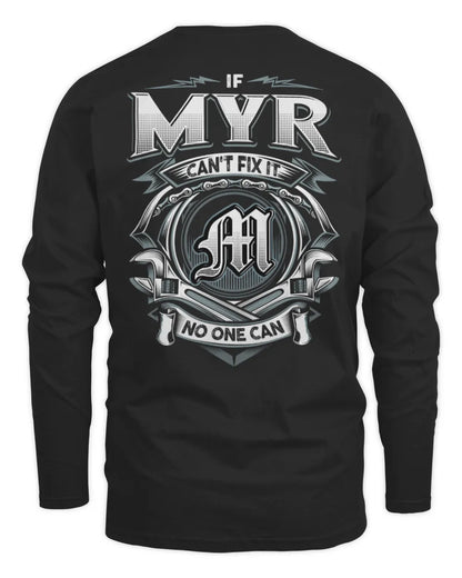 MYR AP81-K4-626 - Personalized Ahmed Quote Apparel “If Ahmed Can't Fix It, No One Can” - Men's Long Sleeved T-Shirt - Black