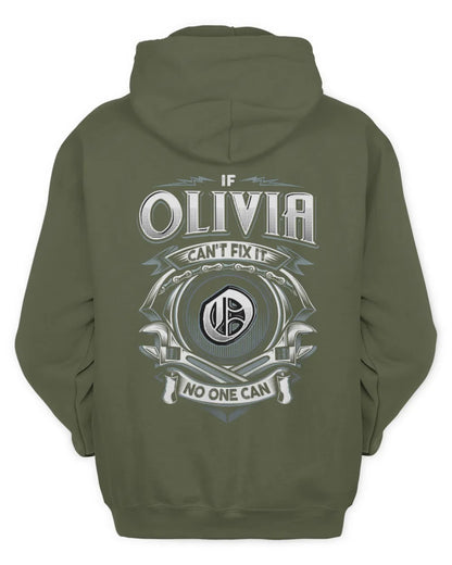 OLIVIA AP81-K4-626 - Personalized Ahmed Quote Apparel “If Ahmed Can't Fix It, No One Can” - Unisex Hoodie - Military Green