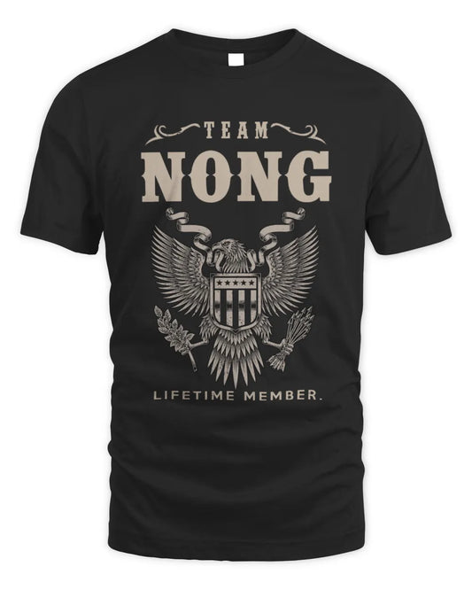 NONG TP06-K82 – Personalized Classic Style Apparel “Team NAME Lifetime Member” - Unisex Standard T-Shirt - Black