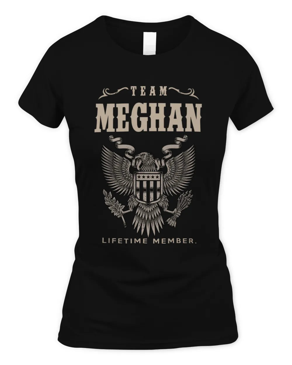 MEGHAN TP06-K82 – Personalized Classic Style Apparel “Team NAME Lifetime Member” - Women's Standard T-Shirt - Black