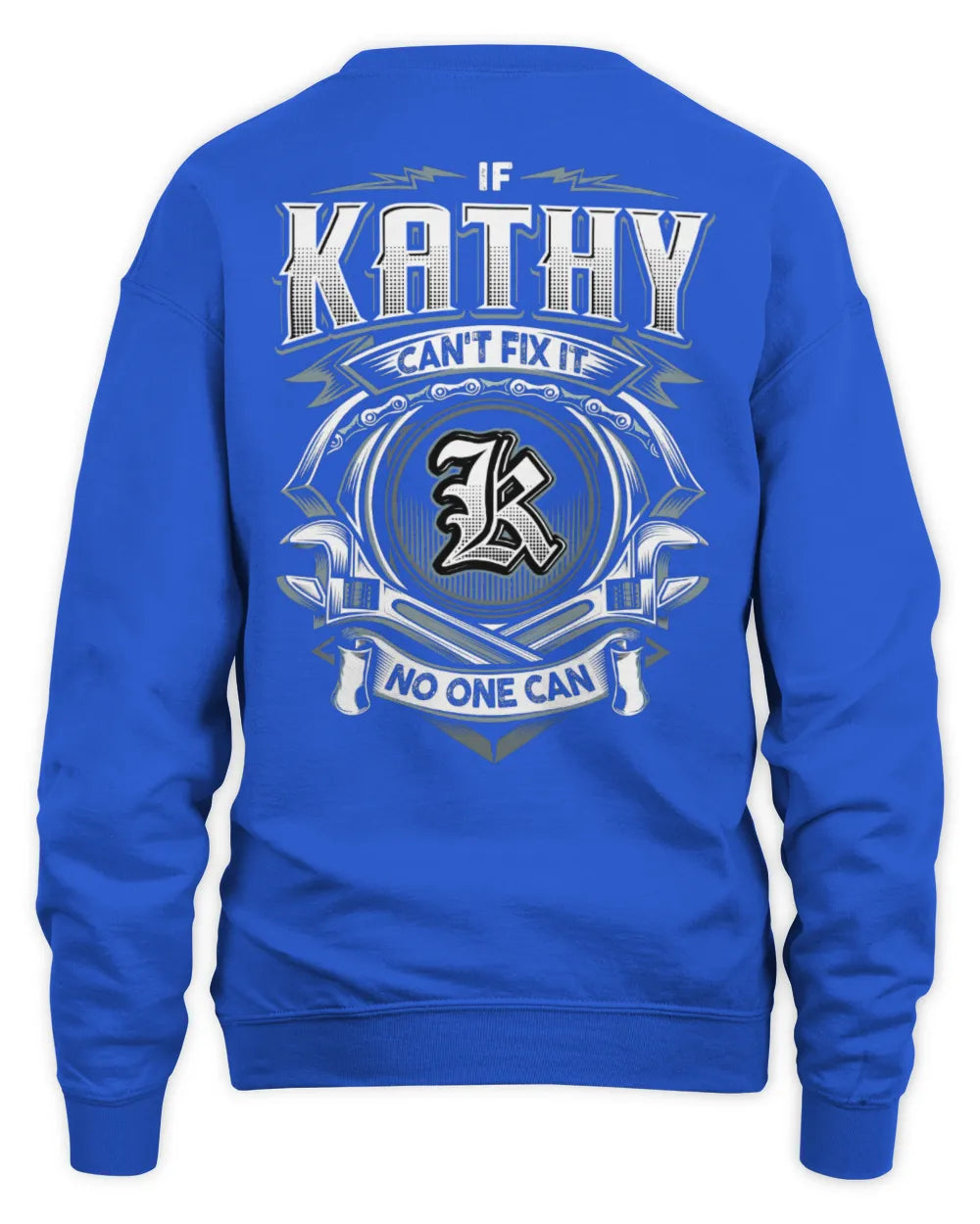 KATHY AP81-K4-626 - Personalized Ahmed Quote Apparel “If Ahmed Can't Fix It, No One Can” - Unisex Sweatshirt - Royal