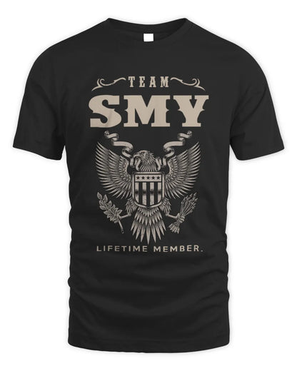 SMY TP06-K82 – Personalized Classic Style Apparel “Team NAME Lifetime Member” - Unisex Standard T-Shirt - Black