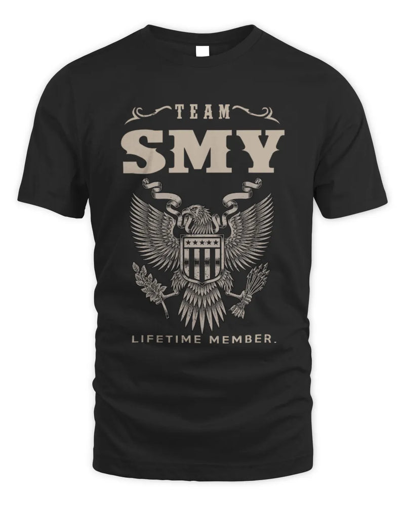 SMY TP06-K82 – Personalized Classic Style Apparel “Team NAME Lifetime Member” - Unisex Standard T-Shirt - Black