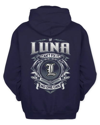 LUNA AP81-K4-626 - Personalized Ahmed Quote Apparel “If Ahmed Can't Fix It, No One Can” - Unisex Hoodie - Navy