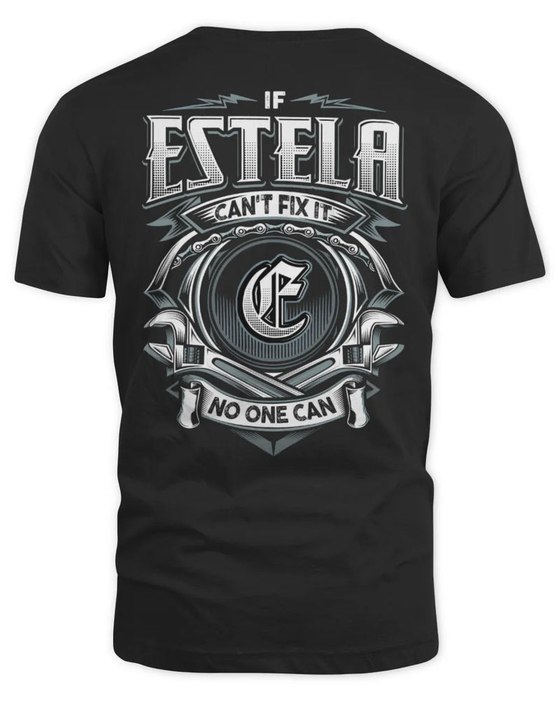 ESTELA AP81-K4-626 - Personalized Ahmed Quote Apparel “If Ahmed Can't Fix It, No One Can” - Unisex Standard T-Shirt - Black