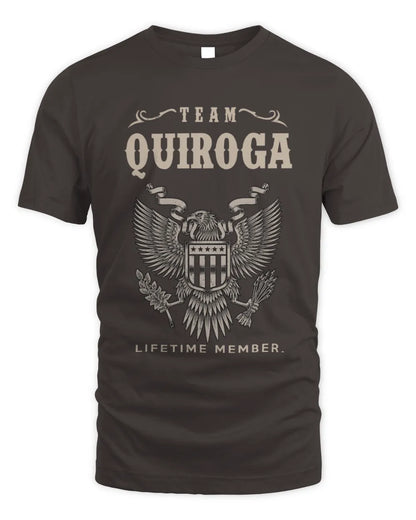 QUIROGA TP06-K82 – Personalized Classic Style Apparel “Team NAME Lifetime Member” - Unisex Standard T-Shirt - Dark Chocolate