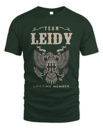 LEIDY TP06-K82 – Personalized Classic Style Apparel “Team NAME Lifetime Member” - Unisex Standard T-Shirt - Forest Green