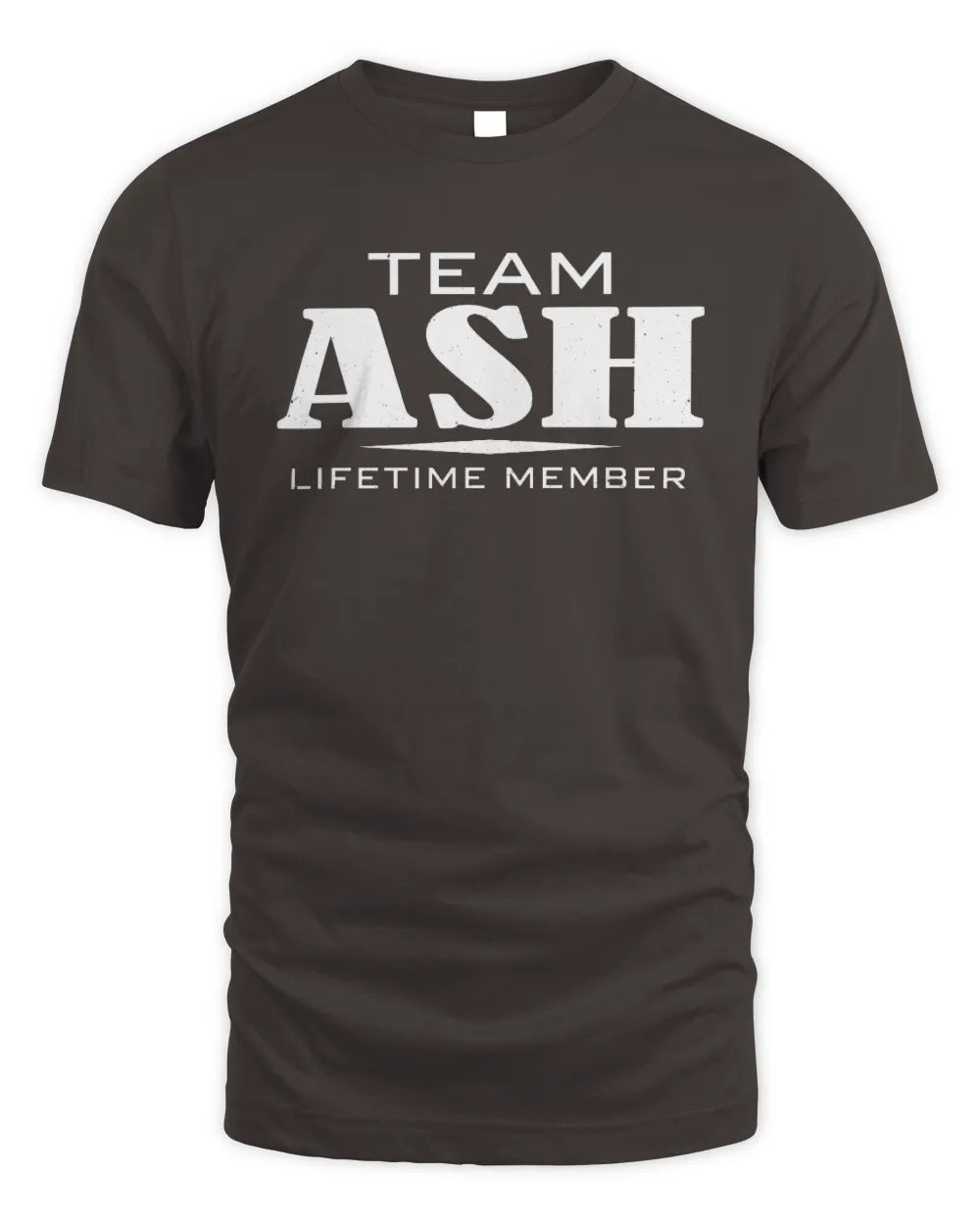 ASH BL62-K4-128 - Personalized “Team NAME Lifetime Member” - Unisex Standard T-Shirt - Dark Chocolate