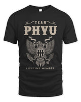PHYU TP06-K82 – Personalized Classic Style Apparel “Team NAME Lifetime Member” - Unisex Standard T-Shirt - Black