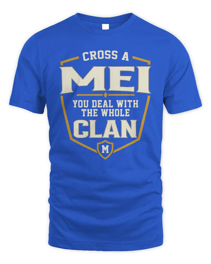 MEI NT1-K008 Cross A/An NAME, You Deal With the Whole Clan | Personalized Vintage T-Shirt - Unisex Standard T-Shirt - Royal