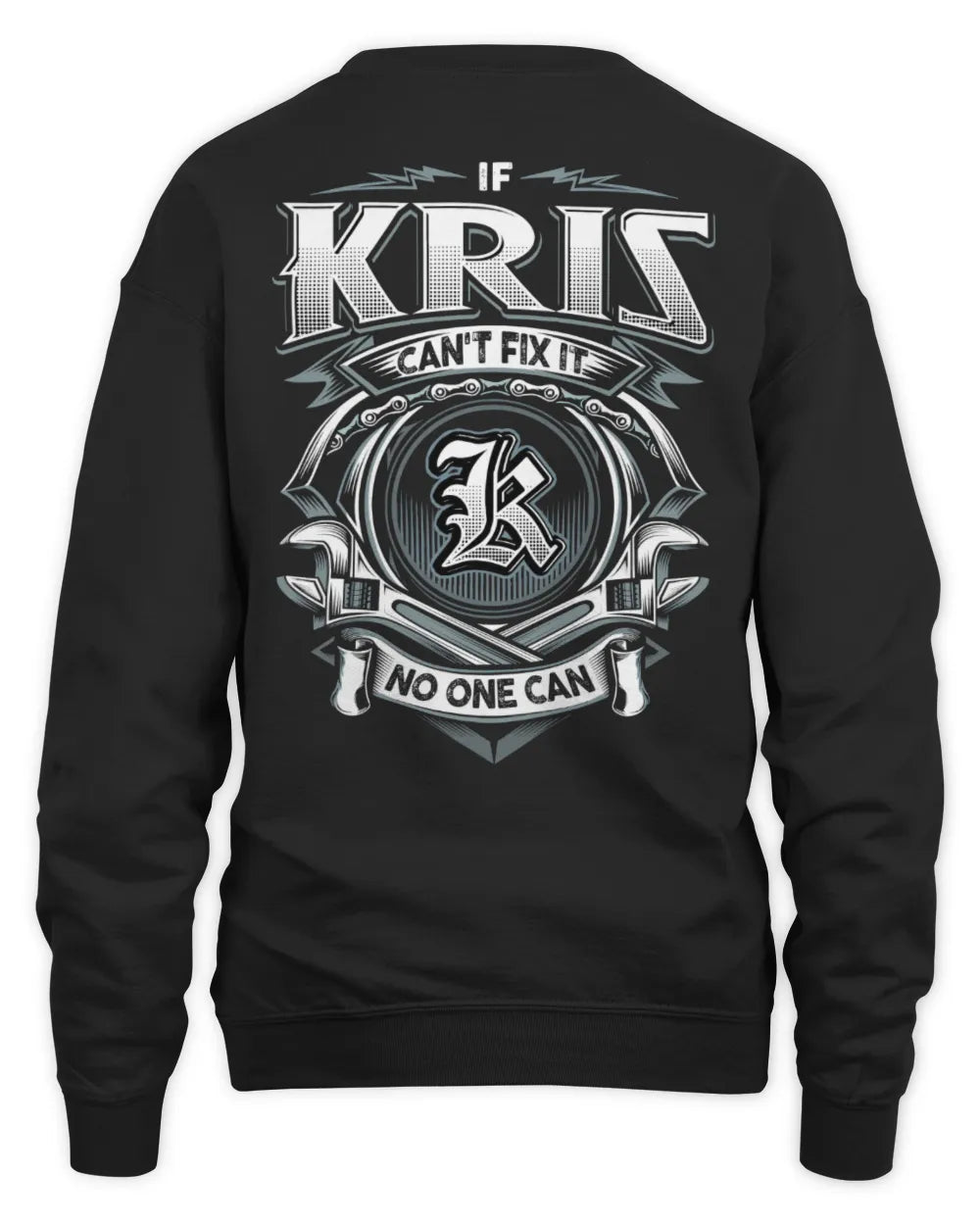 KRIS AP81-K4-626 - Personalized Ahmed Quote Apparel “If Ahmed Can't Fix It, No One Can” - Unisex Sweatshirt - Black