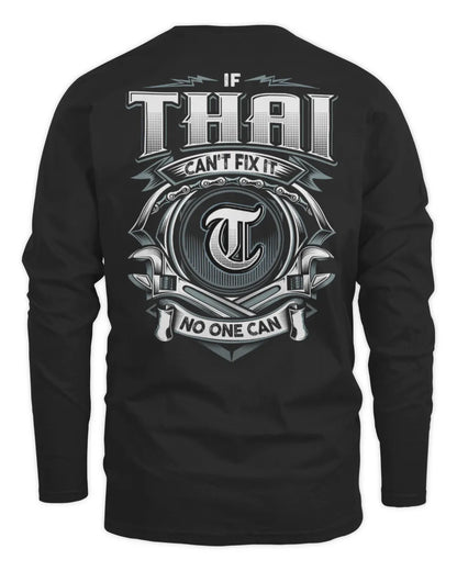 THAI AP81-K4-626 - Personalized Ahmed Quote Apparel “If Ahmed Can't Fix It, No One Can” - Men's Long Sleeved T-Shirt - Black