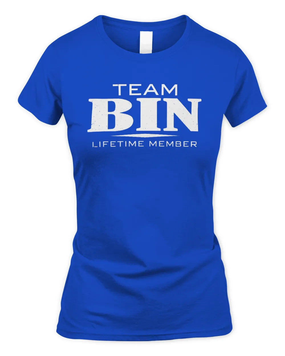 BIN BL62-K4-128 - Personalized “Team NAME Lifetime Member” - Women's Standard T-Shirt - Royal