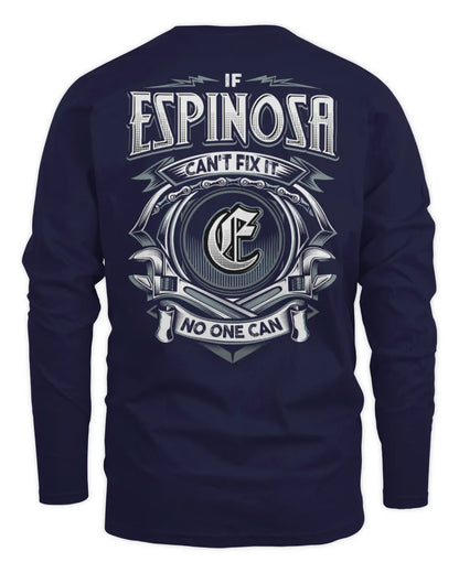 ESPINOSA AP81-K4-626 - Personalized Ahmed Quote Apparel “If Ahmed Can't Fix It, No One Can” - Men's Long Sleeved T-Shirt - Navy