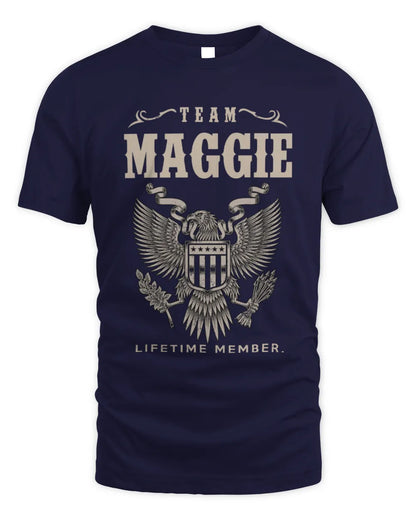 MAGGIE TP06-K82 – Personalized Classic Style Apparel “Team NAME Lifetime Member” - Unisex Standard T-Shirt - Navy