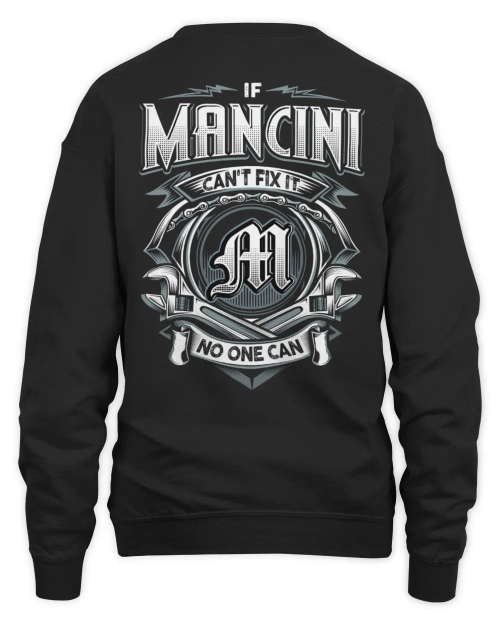 MANCINI AP81-K4-626 - Personalized Ahmed Quote Apparel “If Ahmed Can't Fix It, No One Can” - Unisex Sweatshirt - Black