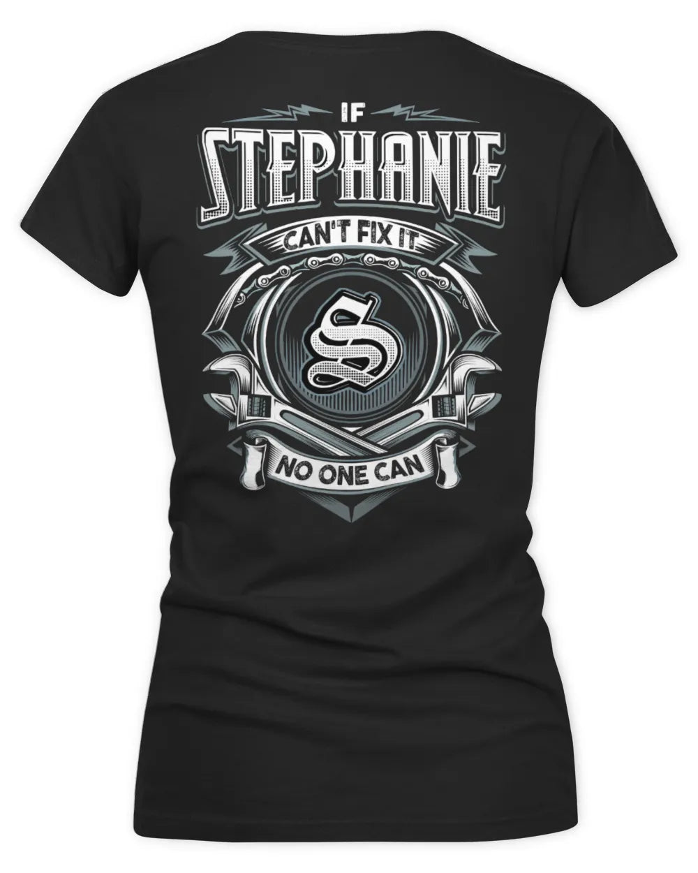 STEPHANIE AP81-K4-626 - Personalized Ahmed Quote Apparel “If Ahmed Can't Fix It, No One Can” - Women's V-Neck T-Shirt - Black