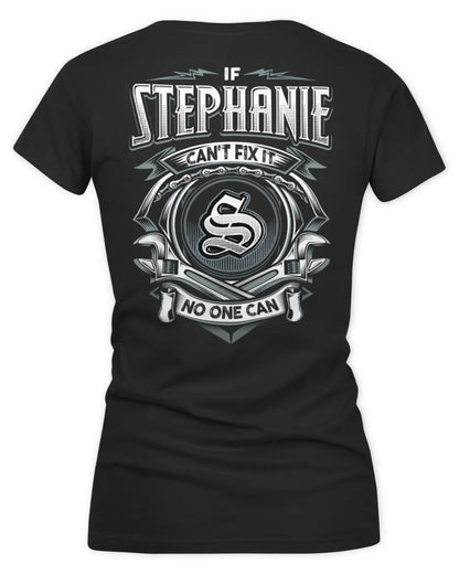 STEPHANIE AP81-K4-626 - Personalized Ahmed Quote Apparel “If Ahmed Can't Fix It, No One Can” - Women's V-Neck T-Shirt - Black