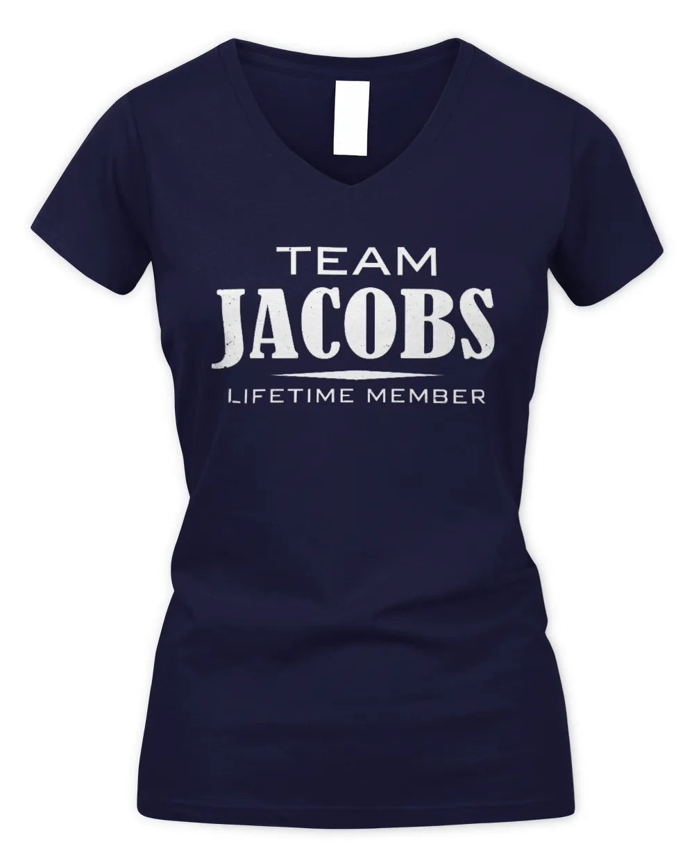 JACOBS BL62-K4-128 - Personalized “Team NAME Lifetime Member” - Women's V-Neck T-Shirt - Navy