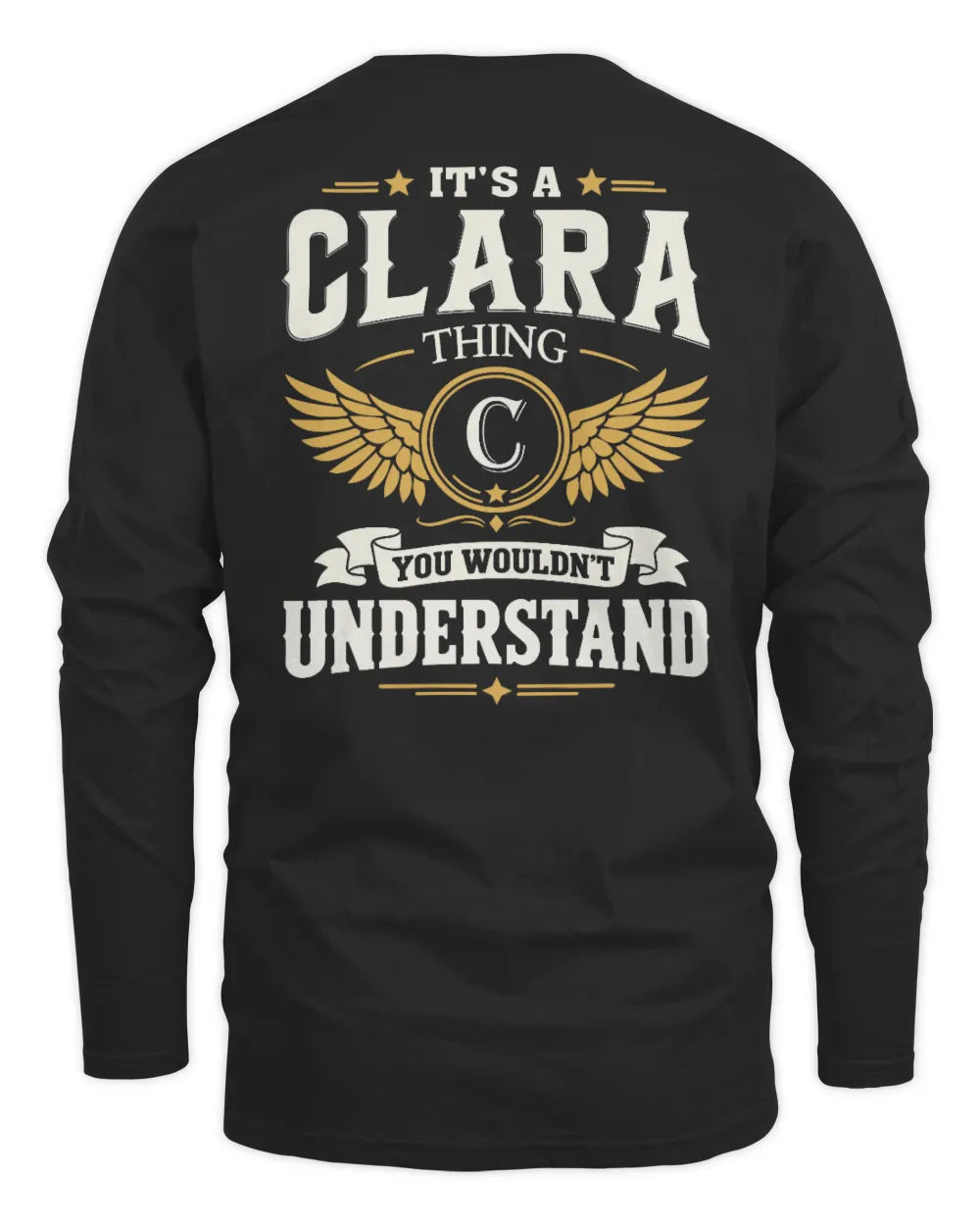 CLARA KT06-M008 It’s a [NAME] Thing – You Wouldn’t Understand | Personalized Vintage T-Shirt - Men's Long Sleeved T-Shirt - Black