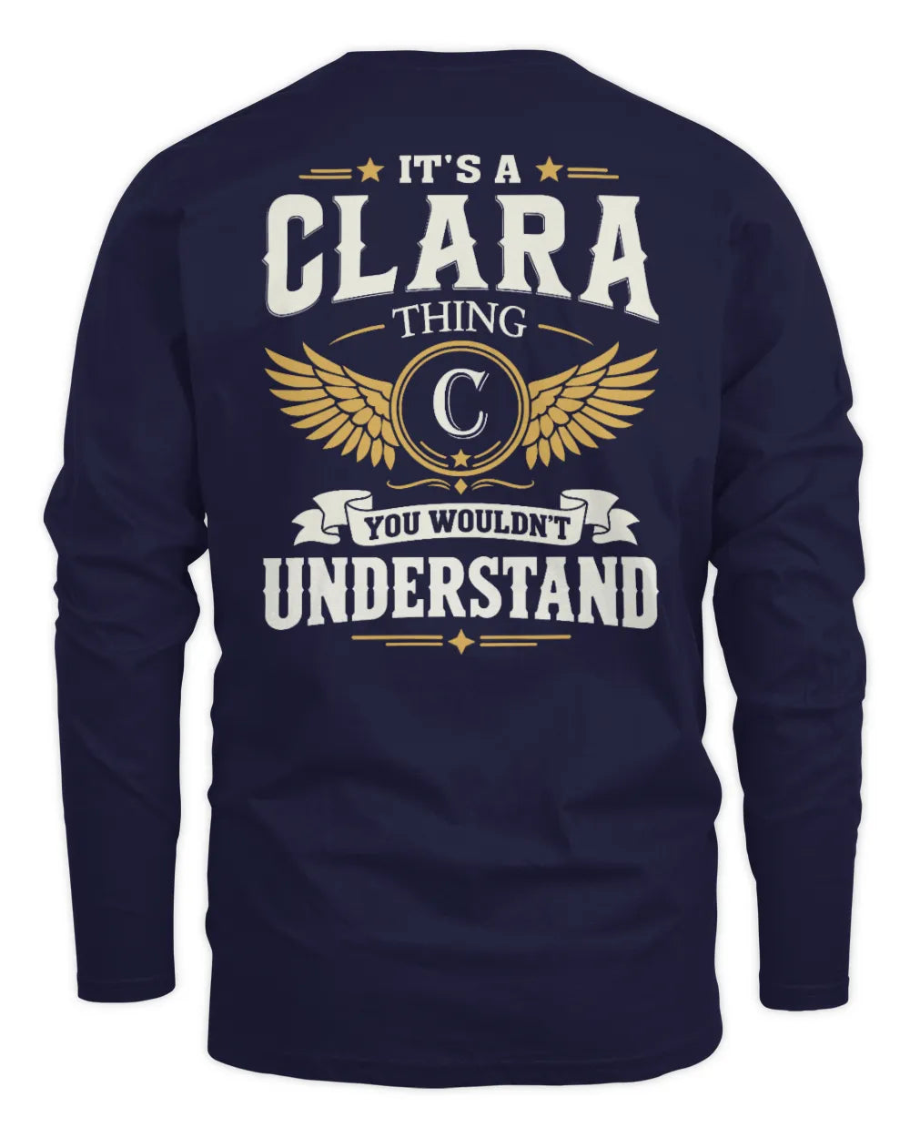 CLARA KT06-M008 It’s a [NAME] Thing – You Wouldn’t Understand | Personalized Vintage T-Shirt - Men's Long Sleeved T-Shirt - Navy