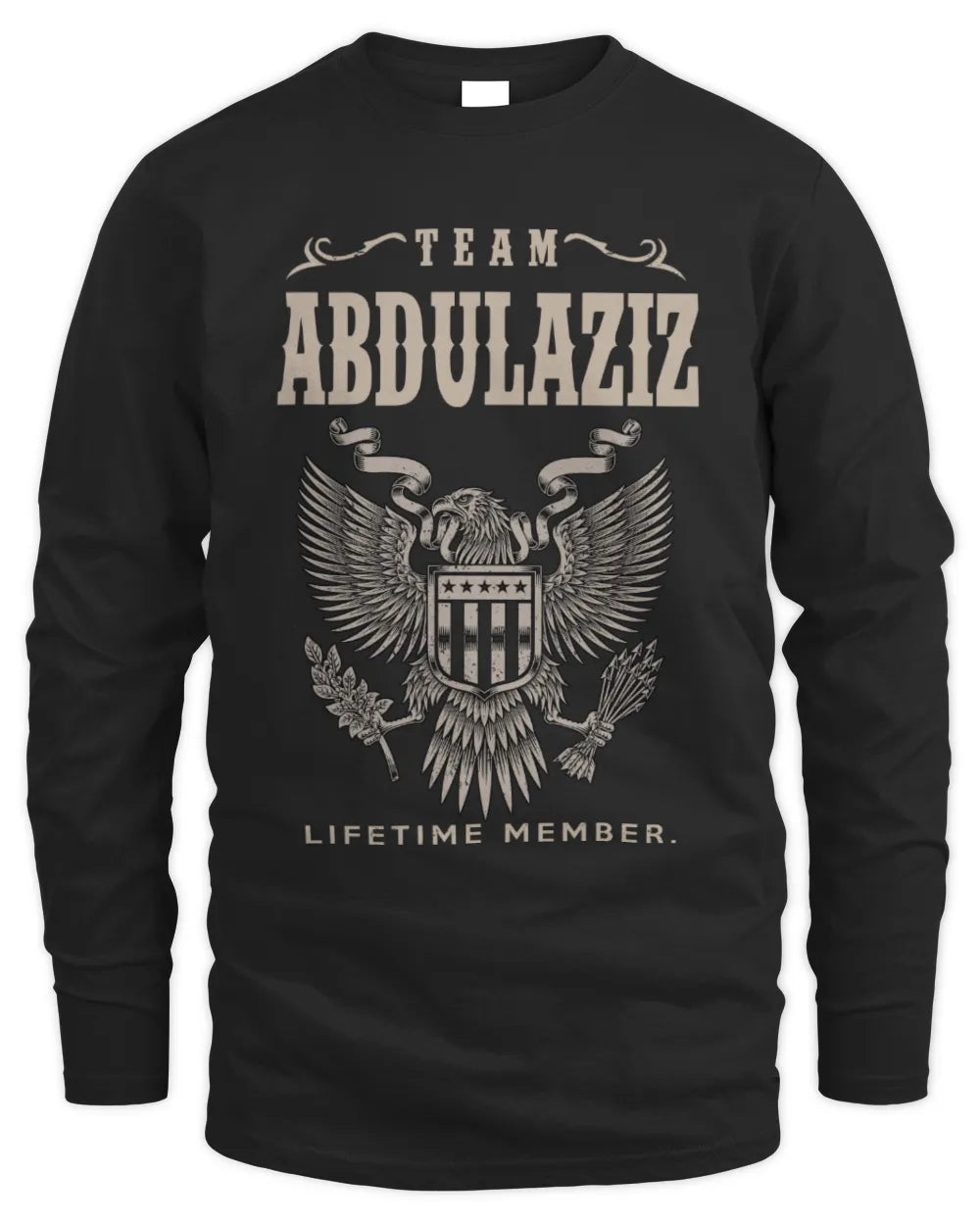 ABDULAZIZ TP06-K82 – Personalized Classic Style Apparel “Team NAME Lifetime Member” - Men's Long Sleeved T-Shirt - Black