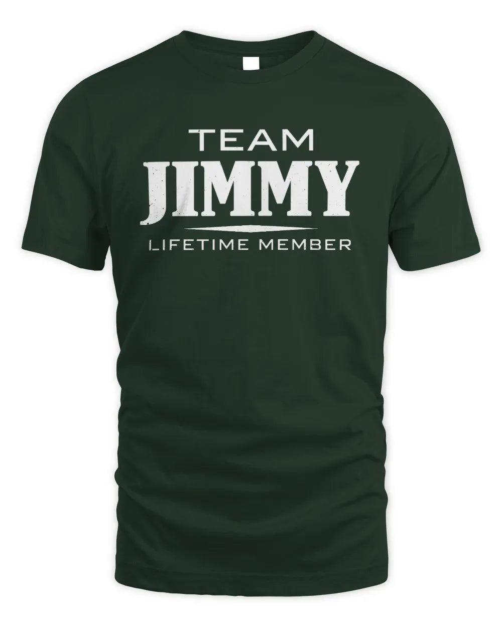 JIMMY BL62-K4-128 - Personalized “Team NAME Lifetime Member” - Unisex Standard T-Shirt - Forest Green