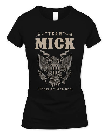MICK TP06-K82 – Personalized Classic Style Apparel “Team NAME Lifetime Member” - Women's Standard T-Shirt - Black