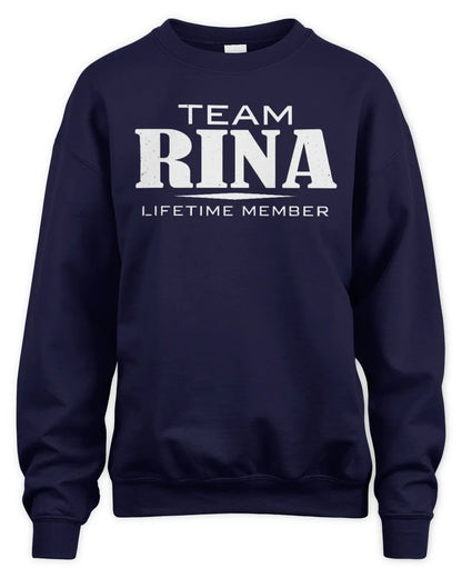 RINA BL62-K4-128 - Personalized “Team NAME Lifetime Member” - Unisex Sweatshirt - Navy