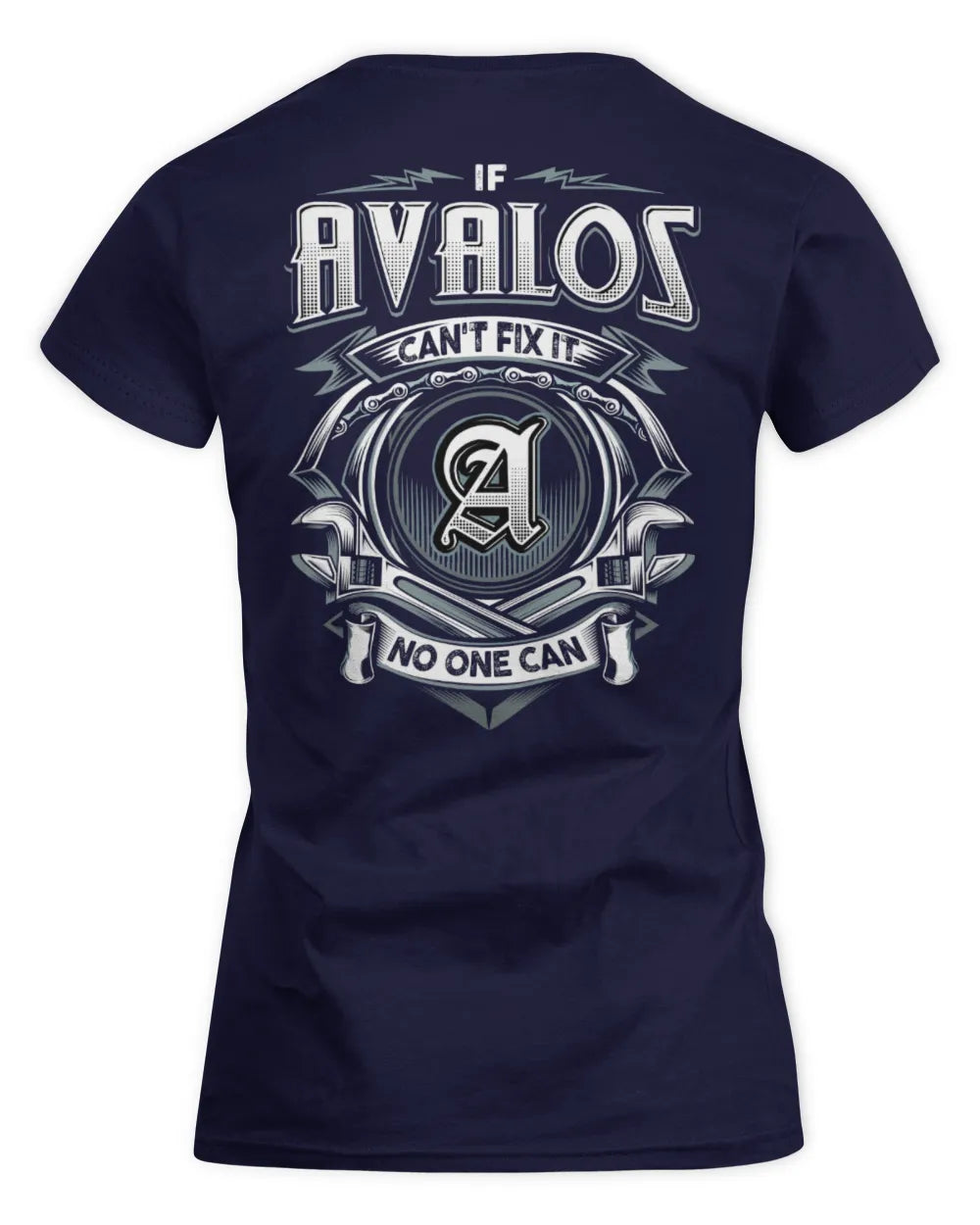 AVALOS AP81-K4-626 - Personalized Ahmed Quote Apparel “If Ahmed Can't Fix It, No One Can” - Women's Standard T-Shirt - Navy