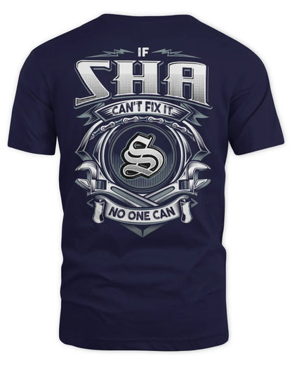 SHA AP81-K4-626 - Personalized Ahmed Quote Apparel “If Ahmed Can't Fix It, No One Can” - Unisex Standard T-Shirt - Navy