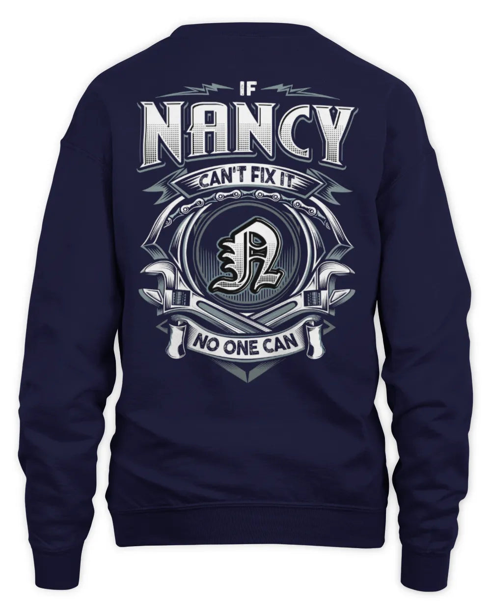 NANCY AP81-K4-626 - Personalized Ahmed Quote Apparel “If Ahmed Can't Fix It, No One Can” - Unisex Sweatshirt - Navy