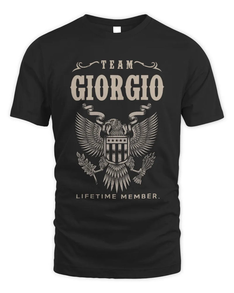 GIORGIO TP06-K82 – Personalized Classic Style Apparel “Team NAME Lifetime Member” - Unisex Standard T-Shirt - Black