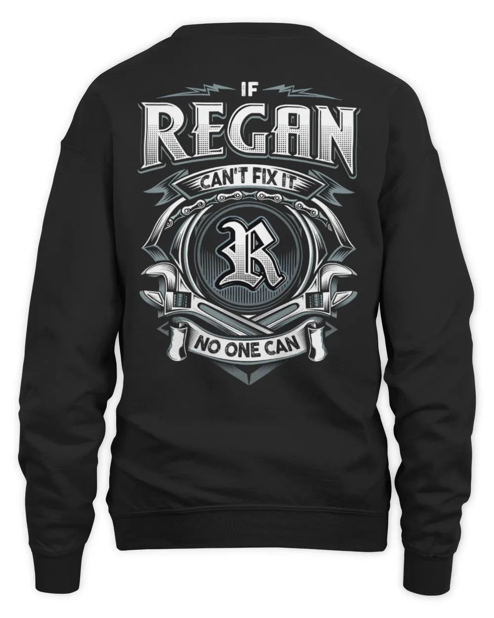 REGAN AP81-K4-626 - Personalized Ahmed Quote Apparel “If Ahmed Can't Fix It, No One Can” - Unisex Sweatshirt - Black